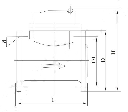 大口徑預(yù)付費水表外觀尺寸圖